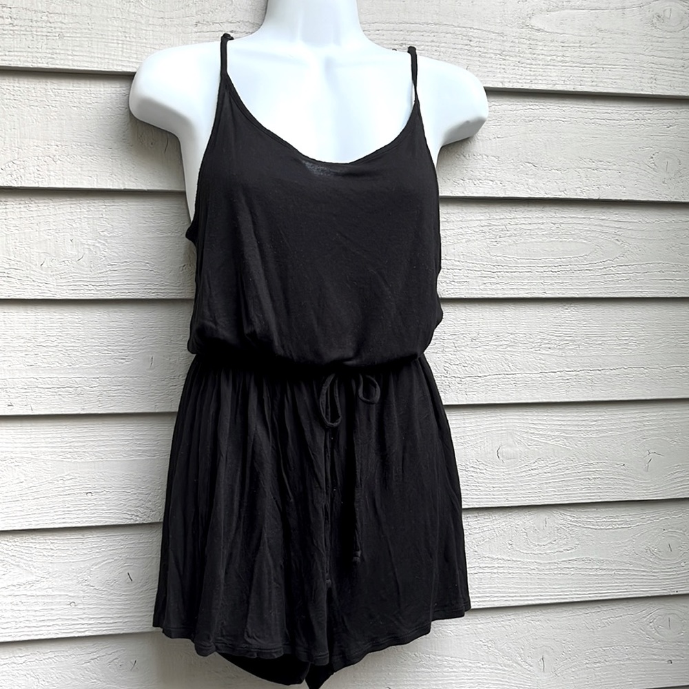 H&M Divided Small cute black shorts soft flattering romper drawstring waist